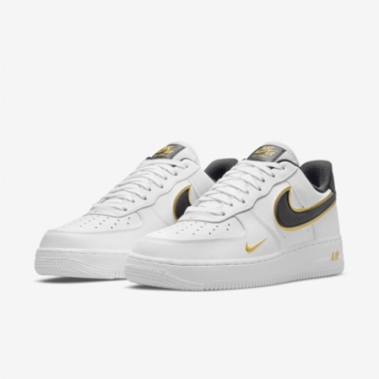 Nike Air Force 1 Double Swoosh White Metallic Gold