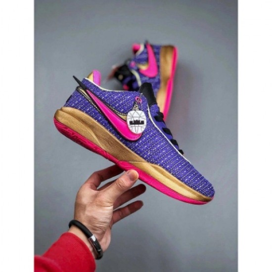 Nike LeBron 20 Purple Pink Gold