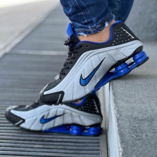 Nike Shox R4 Black Silver Blue