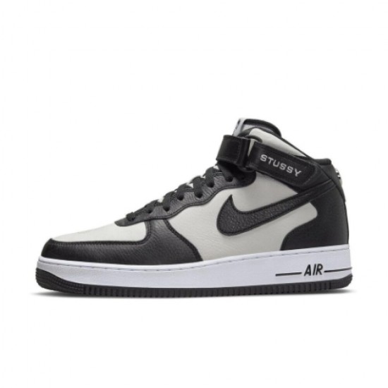 Nike Air Force 1 Mid Stussy Light Bone Black