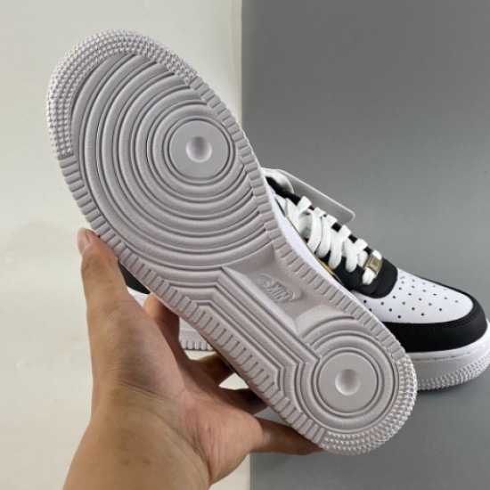 Nike Air Force 1 Low Black White Metallic Gold