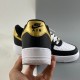 Nike Air Force 1 Low Black White Metallic Gold