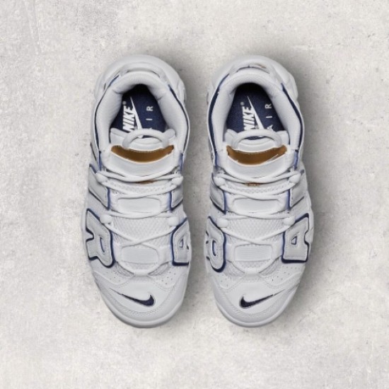 Nike Air More Uptempo White Blue Gold