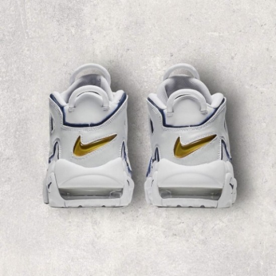 Nike Air More Uptempo White Blue Gold