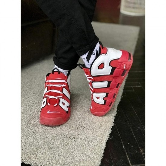 Nike Air More Uptempo University Red Black White