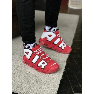 Nike Air More Uptempo University Red Black White