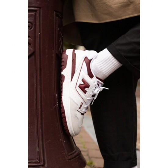 New Balance 550 Sea Salt Burgundy