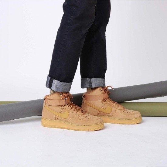 Nike Air Force 1 Mid Wheat Flax Gum Light Brown