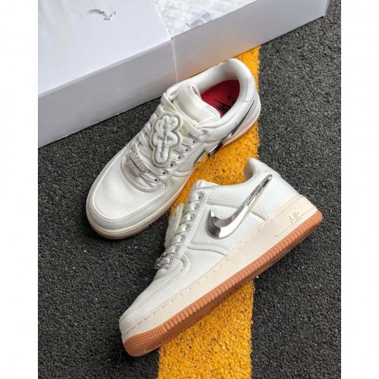 Nike Air Force 1 X Cactus Jack Travis Scott Scott Saıl Gum Lıght Brown