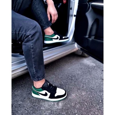 Nike Air Jordan 1 Low White Black Mystic Green