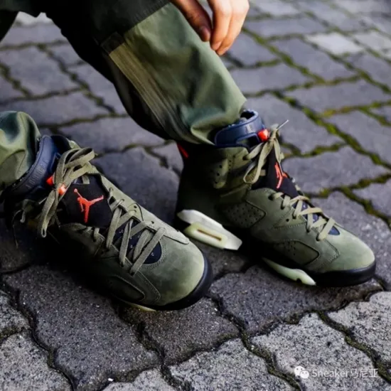 Nike Air Jordan 6 Retro Travis Scott Medium Olive Nike Air Jordan 6 Retro Travis Scott Medium Olive