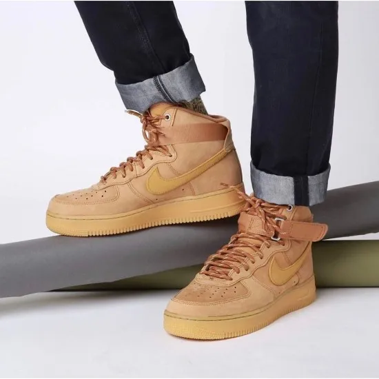 Nike Air Force 1 Mid Wheat Flax Gum Light Brown Nike Air Force 1 Mid Wheat Flax Gum Light Brown