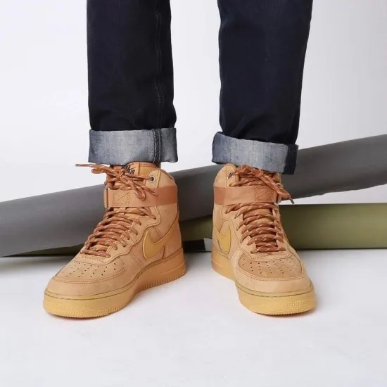 Nike Air Force 1 Mid Wheat Flax Gum Light Brown Nike Air Force 1 Mid Wheat Flax Gum Light Brown