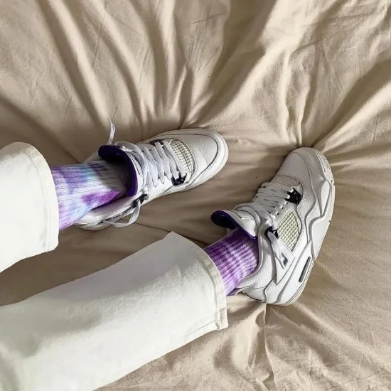Nike Air Jordan 4 Retro Purple White Nike Air Jordan 4 Retro Purple White