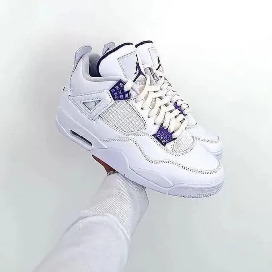 Nike Air Jordan 4 Retro Purple White Nike Air Jordan 4 Retro Purple White
