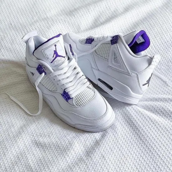 Nike Air Jordan 4 Retro Purple White Nike Air Jordan 4 Retro Purple White